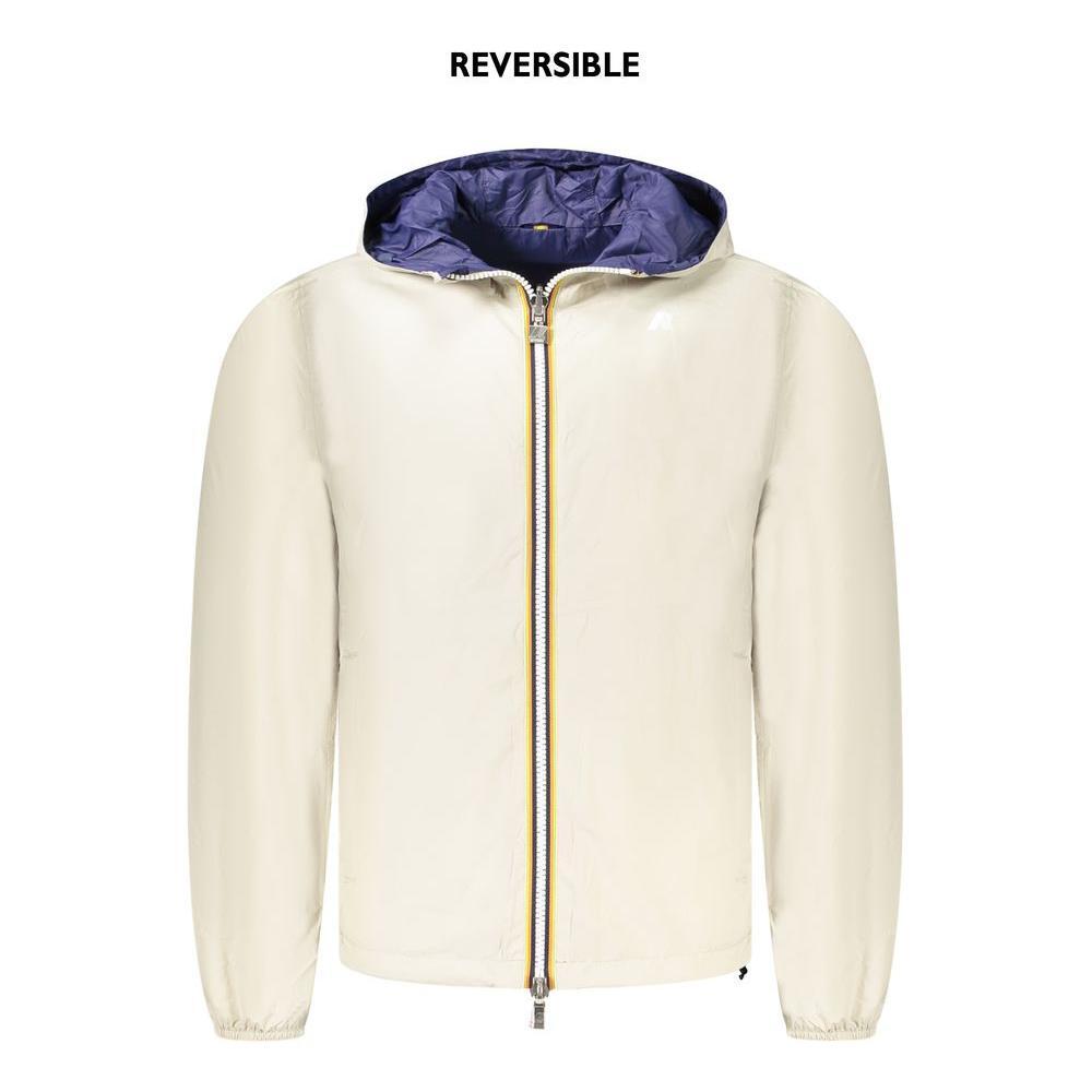 K-WAY Beige Nylon Men Jacket KW-38790-M