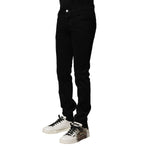 Dolce & Gabbana Black Cotton Stretch Skinny Men Denim Jeans PAN75814-44