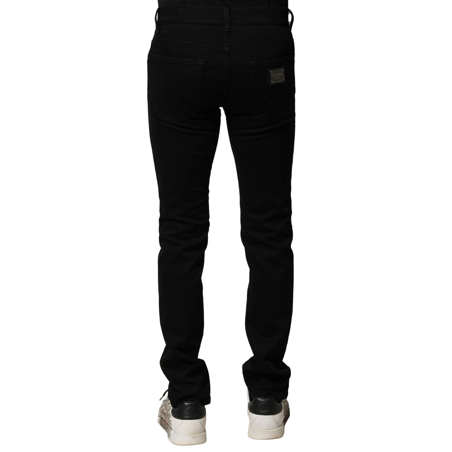 Dolce & Gabbana Black Cotton Stretch Skinny Men Denim Jeans PAN75814-44