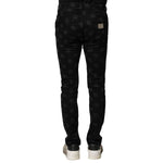 Dolce & Gabbana Black Cotton DG Logo Skinny Men Denim Jeans PAN75910-46