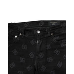 Dolce & Gabbana Black Cotton DG Logo Skinny Men Denim Jeans PAN75910-46