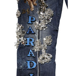 Dolce & Gabbana Blue Cotton Rhinestone Embellish Denim Jeans PAN76445-44