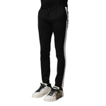Dolce & Gabbana Black Wool Men Skinny Mid Waist Pants PAN76457-46