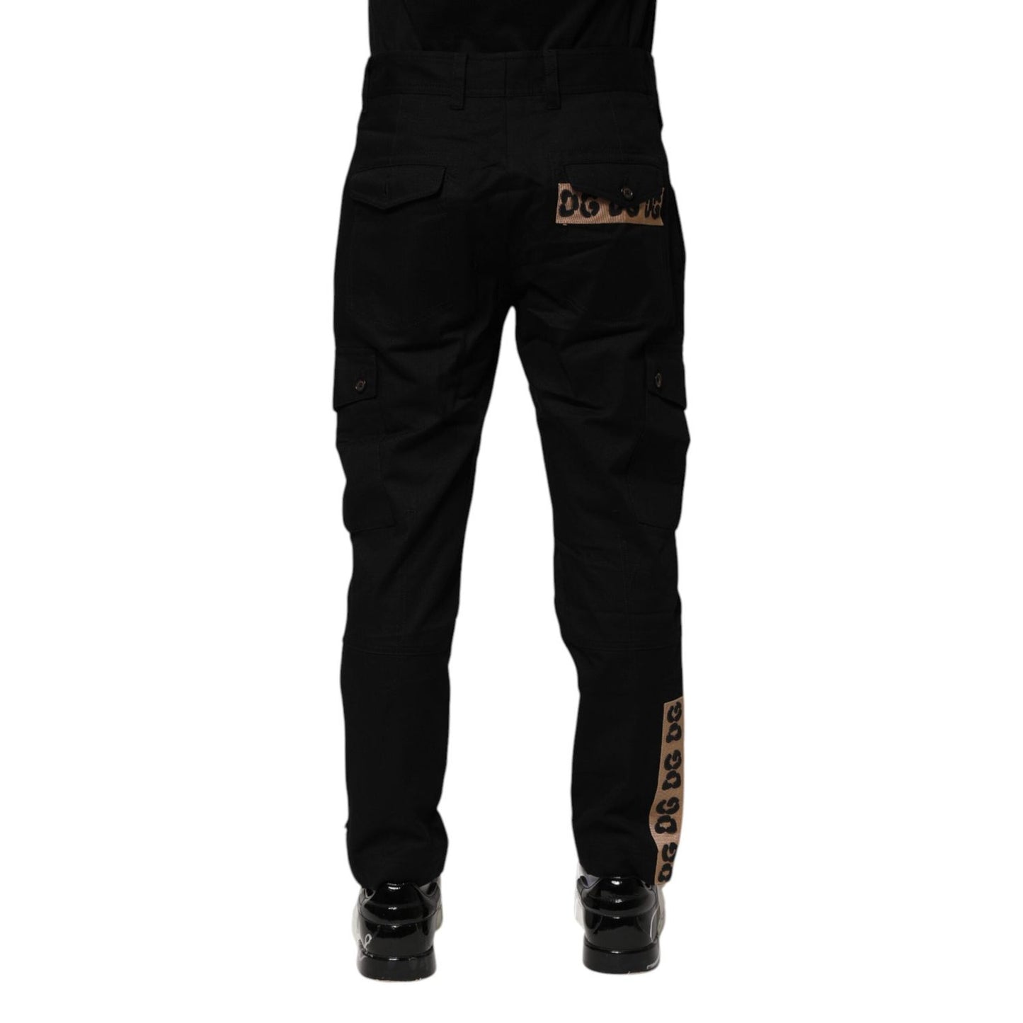 Dolce & Gabbana Black Cotton Cargo Casual Pants PAN74612-44