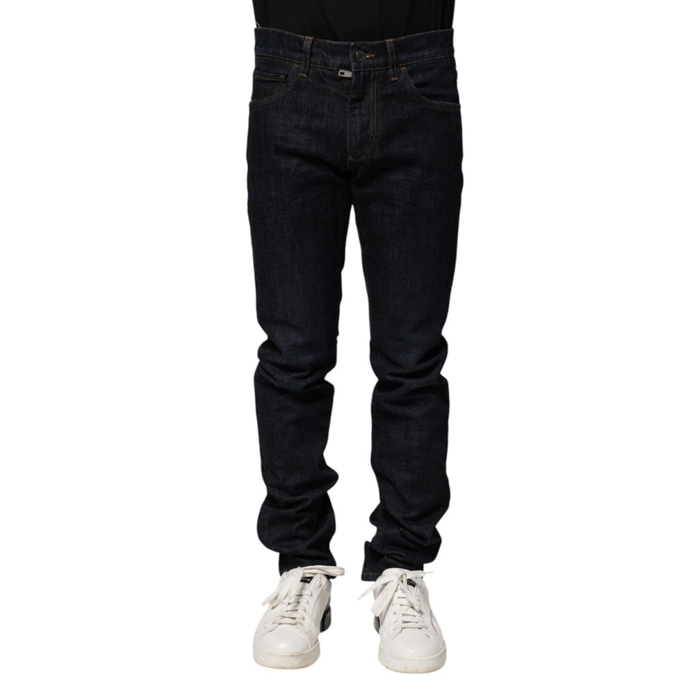 Dolce & Gabbana Black Cotton Skinny Denim Men Jeans PAN74792-46