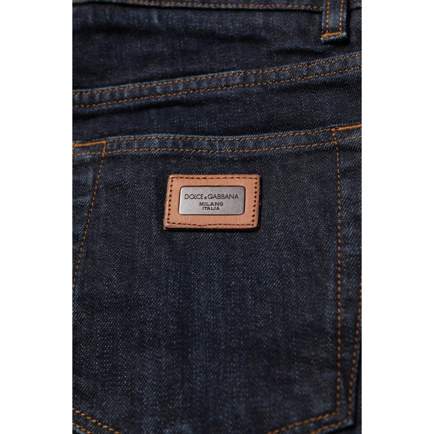 Dolce & Gabbana Black Cotton Skinny Denim Men Jeans PAN74792-46
