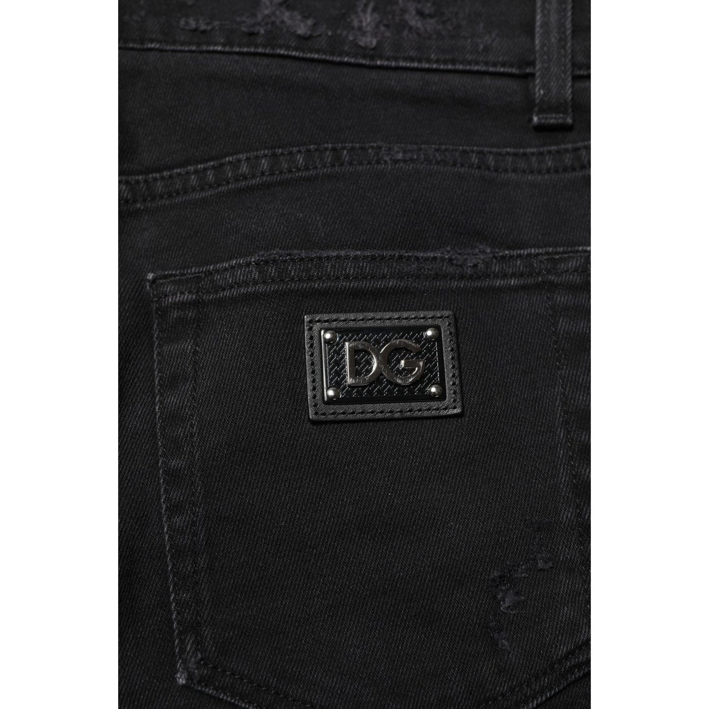 Dolce & Gabbana Black Cotton Skinny Men Denim Jeans PAN75062-44