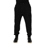 Dolce & Gabbana Black Cotton Drawstring Jogger Pants
