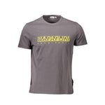 Napapijri Gray Cotton T-Shirt NA-5313-XXL