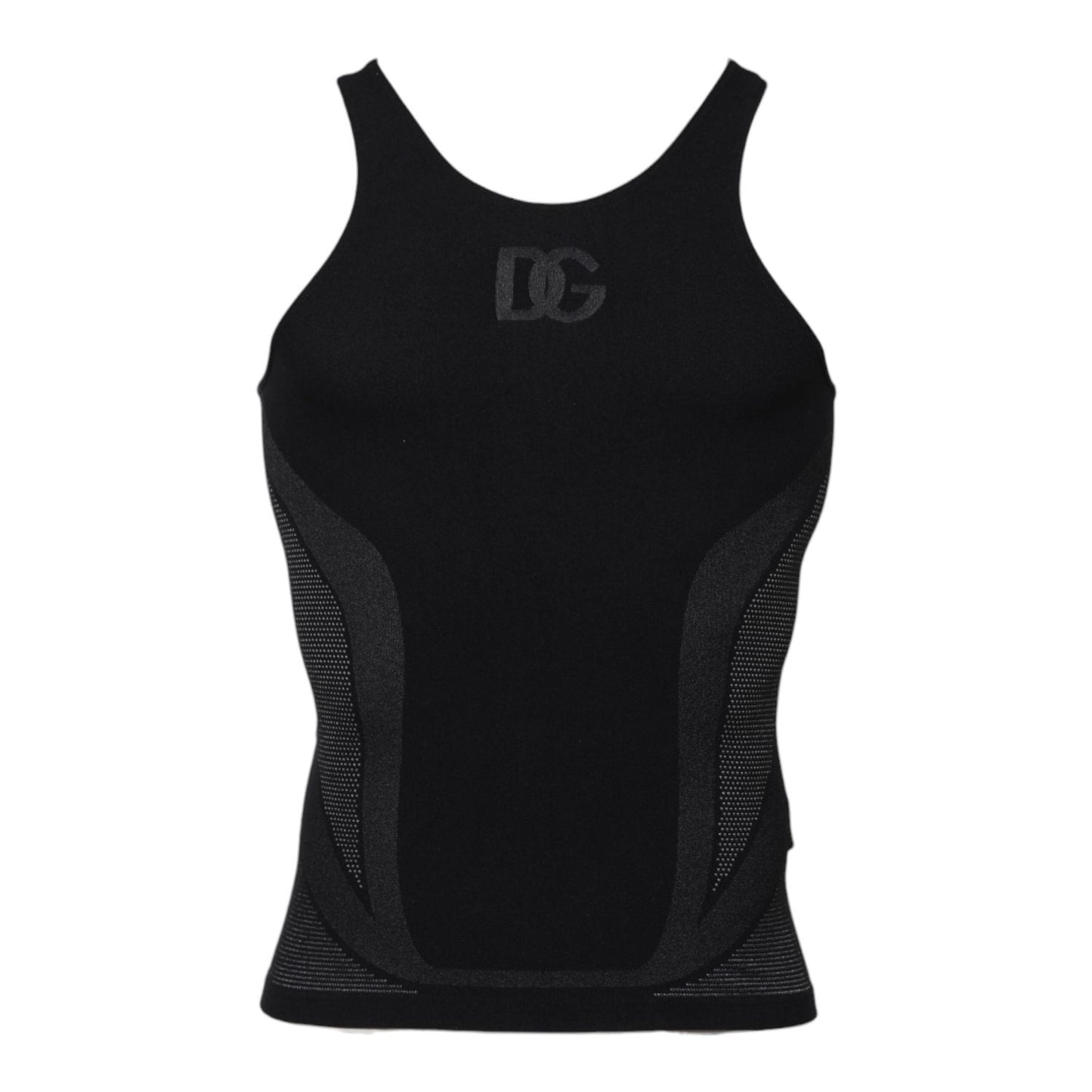 Dolce & Gabbana Black Nylon Sleeveless Underwear Tank T-shirt TSH906963-4