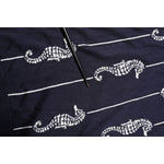 Dolce & Gabbana Dark Blue Sea Horse Collared Polo T-shirt TSH906970-56