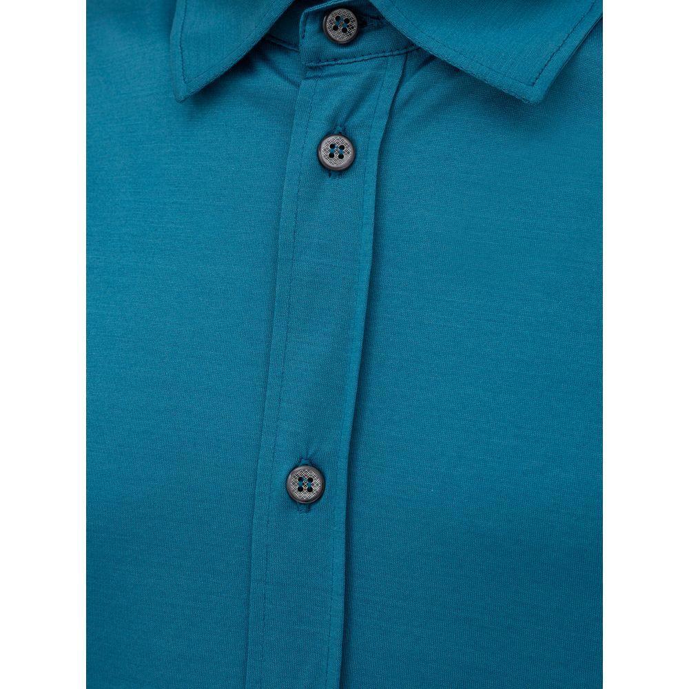 Canali Blue Cotton Shirt CA-849867320013813-IT50 | L