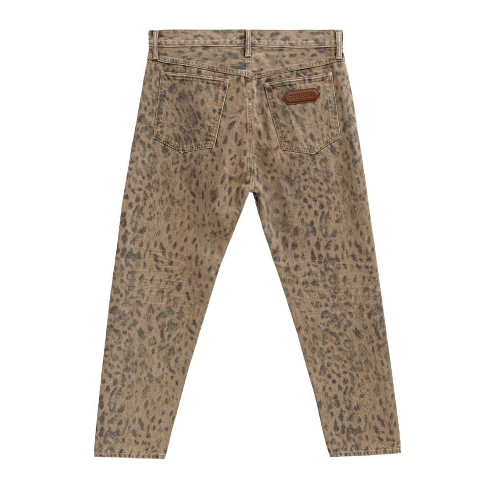 Tom Ford Beige Cotton Tapered Jeans