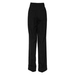 Dolce & Gabbana Black Wool High Waist Formal Pants