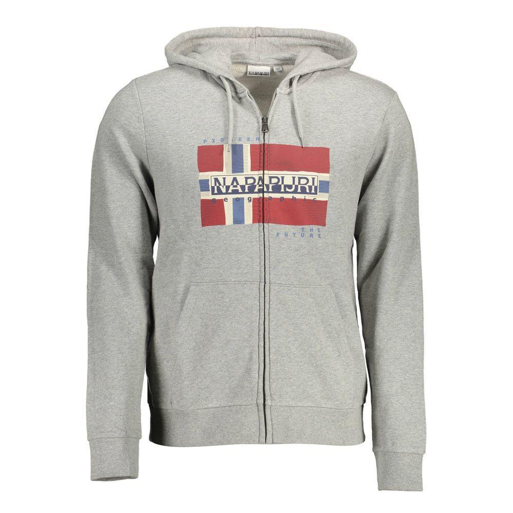 Napapijri Gray Cotton Sweater NA-11820-XXL