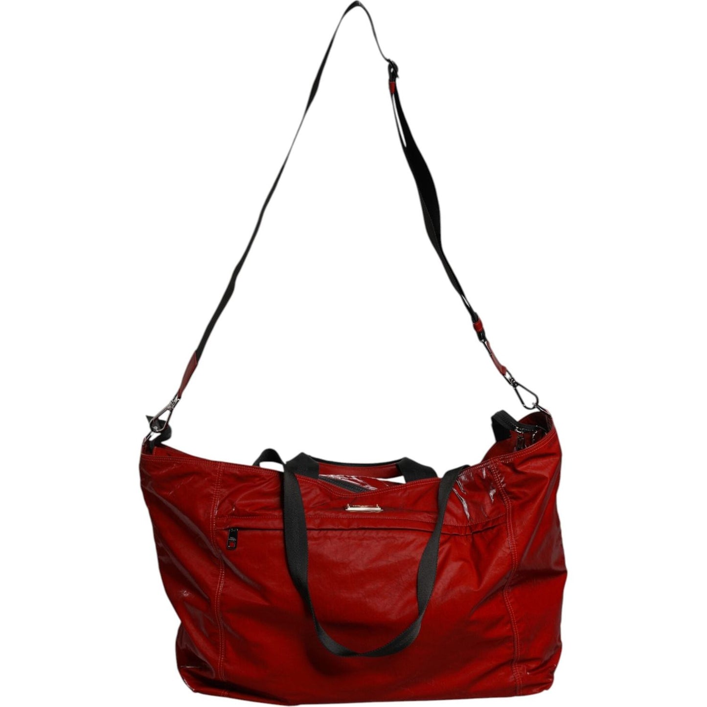 Dolce & Gabbana Red Nylon Hand Shoulder Duffel Travel Bag