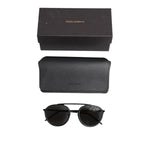 Dolce & Gabbana Black Metal Frame Round DG2276 Eyewear Shades Sunglasses