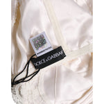 Dolce & Gabbana White Silk Underwired Balconette Bra Underwear BIK1446-4