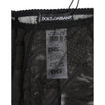 Dolce & Gabbana Black Logo Girdle High Waisted Panty Underwear