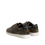 Dolce & Gabbana Brown Exotic Leather Low Top Sneakers Shoes