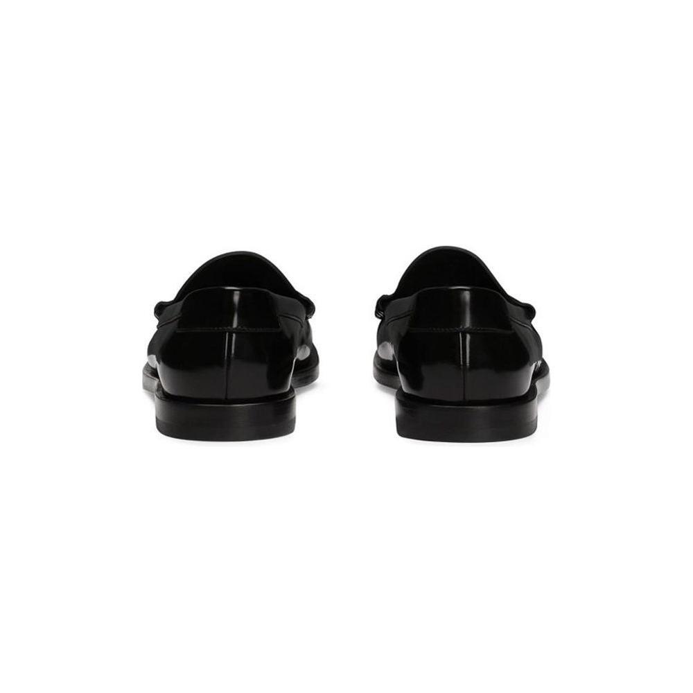 Dolce & Gabbana Leather Logo Loafers