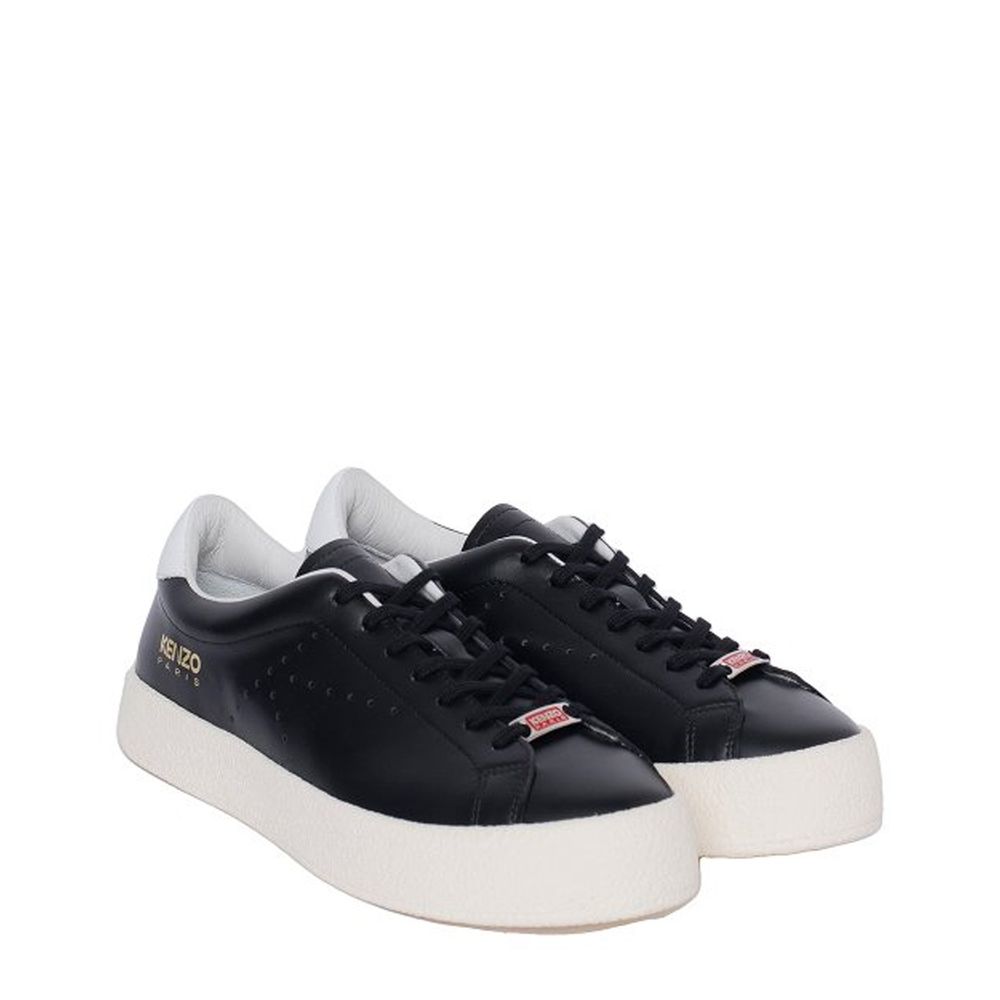 Kenzo Black Calfskin Low Top Sneakers