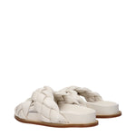 Fabiana Filippi Beige Leather Slippers Sandals