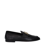 Dolce & Gabbana Black Leather Slip-On Loafers DO-14884928127241-EU40/US7