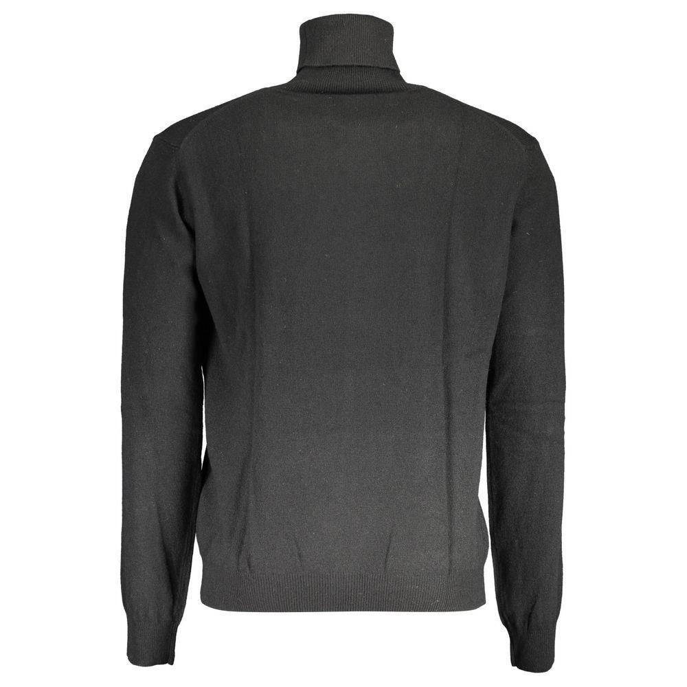 La Martina Black Wool Sweater LA-17148-L