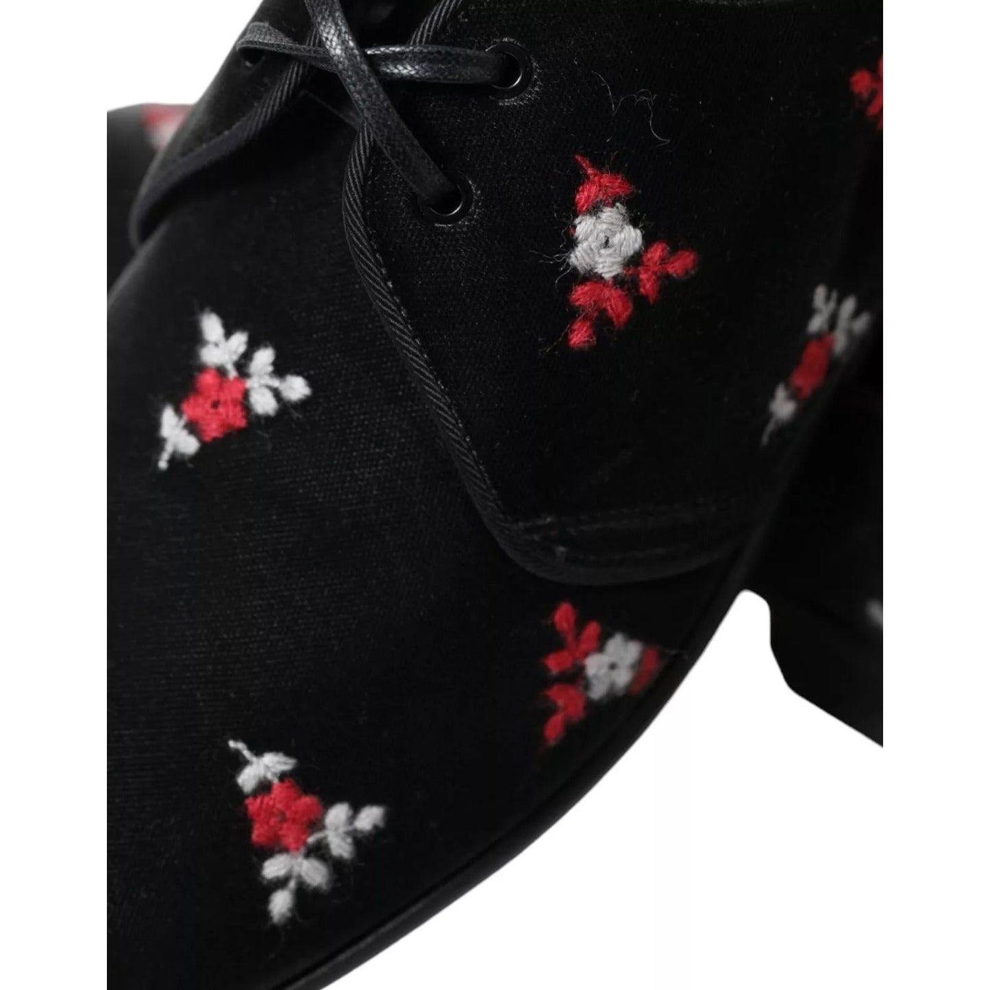Dolce & Gabbana Black Floral Velvet Formal Dress