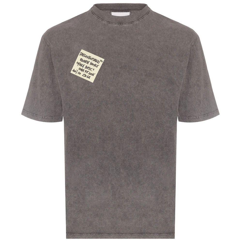 Diego Venturino Gray Cotton T-Shirt DI-15846-S