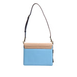 Dolce & Gabbana Blue Beige Exotic Leather LUCIA Crossbody Bag