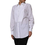 Dolce & Gabbana White Cotton Collared Long Sleeves Shirt Top TSH90570-46