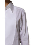 Dolce & Gabbana White Cotton Collared Long Sleeves Shirt Top TSH90570-46