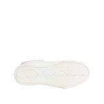 Dolce & Gabbana White Gold Leather Low Top Sneakers Shoes LA12744-38
