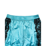 Dolce & Gabbana Blue Silk Garterized Straight Women Pajama Pants