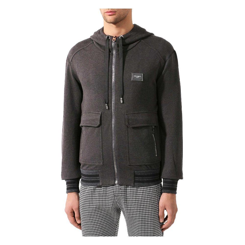 Dolce & Gabbana Gray Cotton Sweater DO-15917-IT44 | XS
