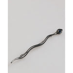 Dolce & Gabbana Black Brass Crystal Spilla Serpente Mens Brooch Pin