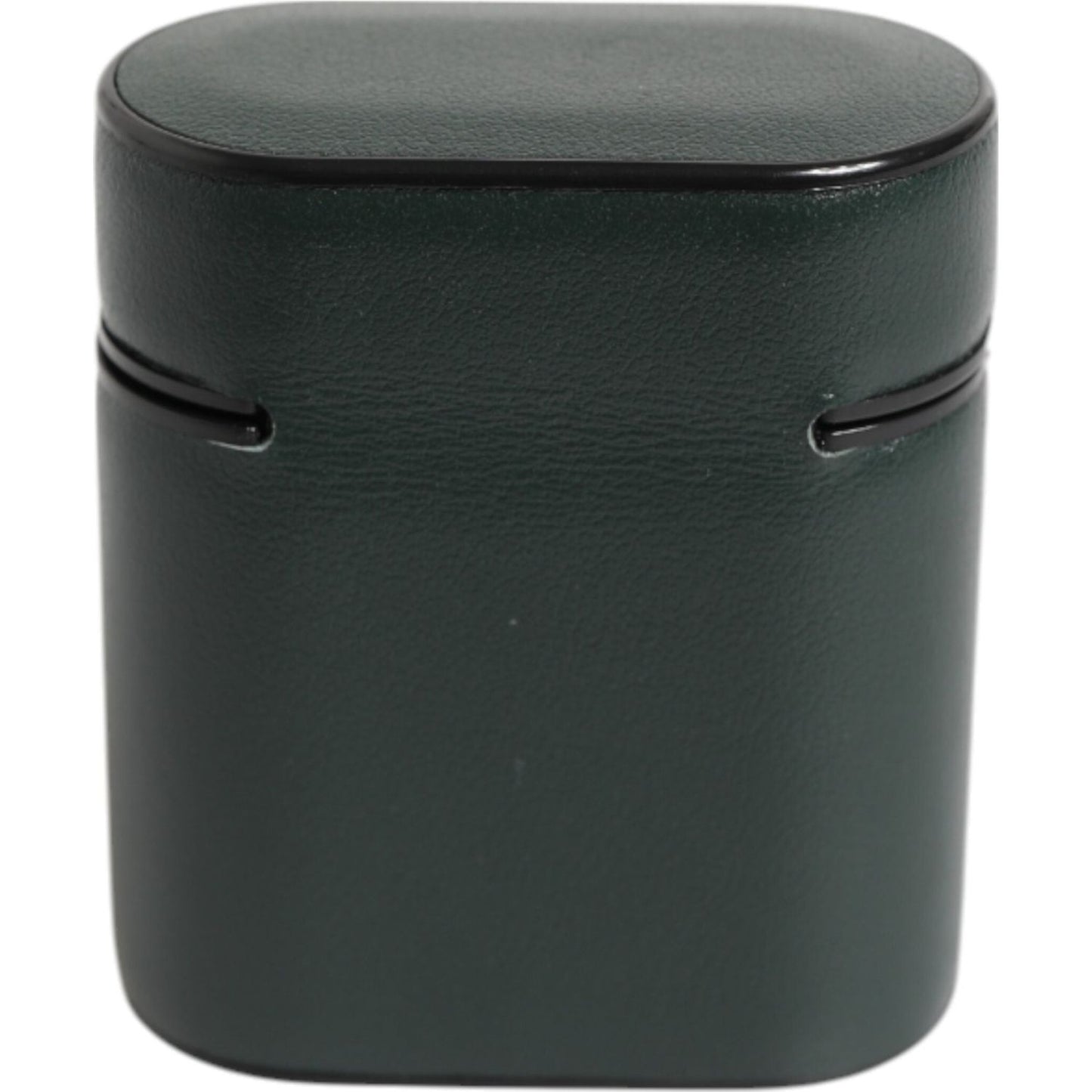 Dolce & Gabbana Black Leather Logo Print Flip Holder Men Airpods Case
