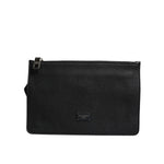 Dolce & Gabbana Black Leather Logo Embossed Waist Fanny Pack Borse Bag