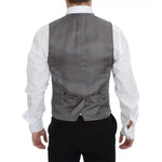 Dolce & Gabbana Gray Striped Formal Dress Gilet Vest VES10003-46