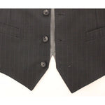 Dolce & Gabbana Gray Striped Formal Dress Gilet Vest VES10003-46