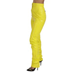 Dolce & Gabbana Yellow High Waist Skinny Women Trouser Pants
