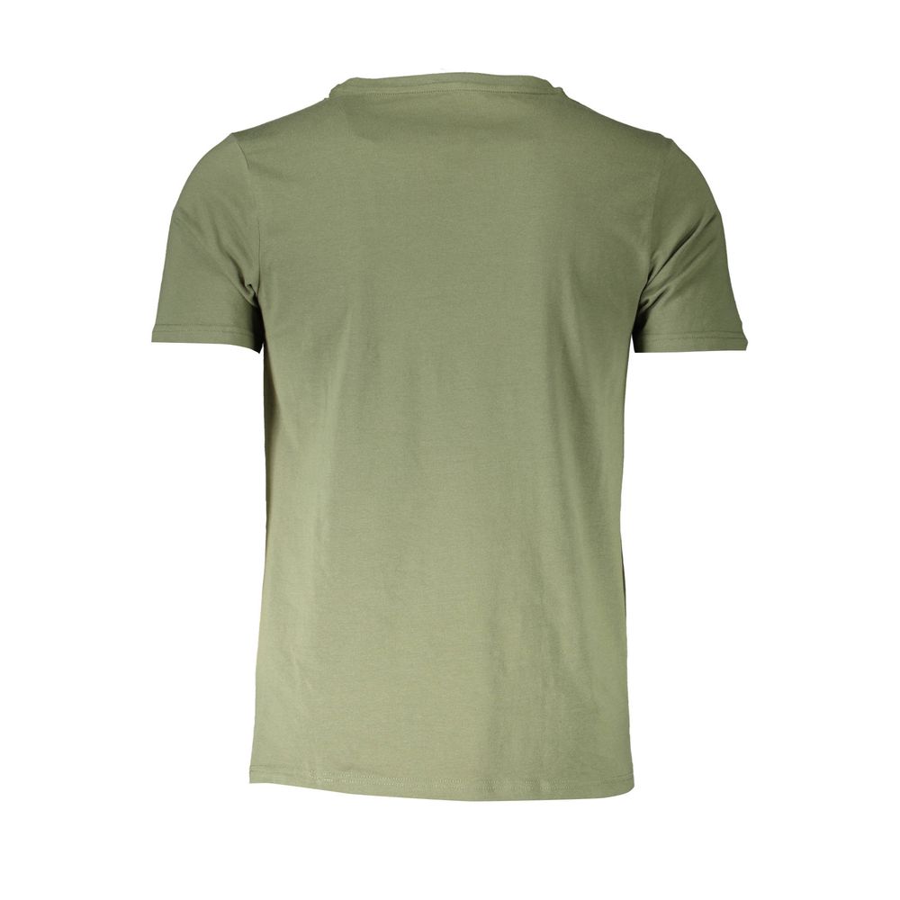 Aeronautica Militare Green Cotton Underwear outdoor t-shirt, short sleeves, crew neck, logo.