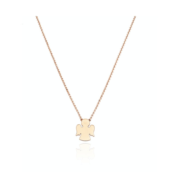 AMEN JEWELRY Mod. CLAR3 necklace with angel pendant on a delicate chain