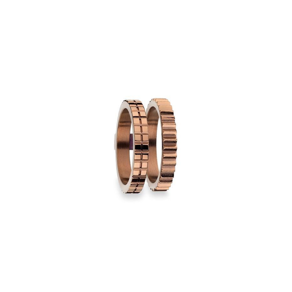 AN JEWELS JEWELRY Mod. AR.R2NS03SBR-7 rose gold rings set with unique design