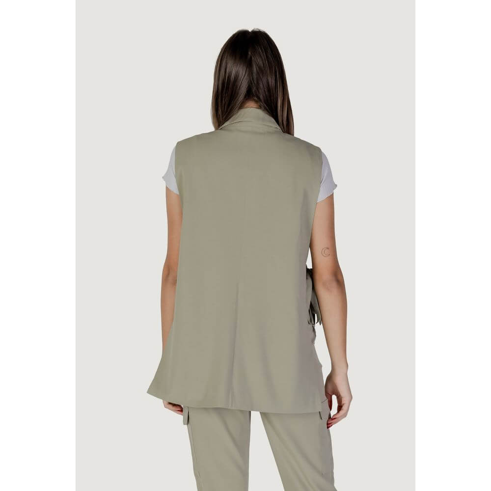 B.Young Green Polyester Waistcoat