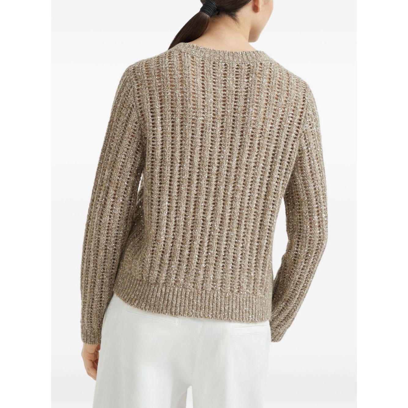 Brunello Cucinelli Dazzling Rib sweater in Soft wool, cashmere and mohair