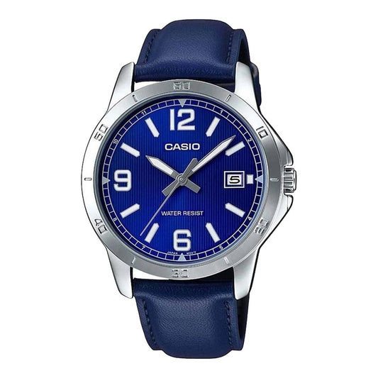 CASIO COLLECTION Mod. CASUAL DATE. LEATHER - BLUE WATCHES