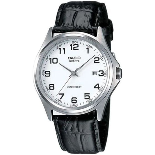 CASIO COLLECTION Mod. DATE - LEATHER. WHITE WATCHES